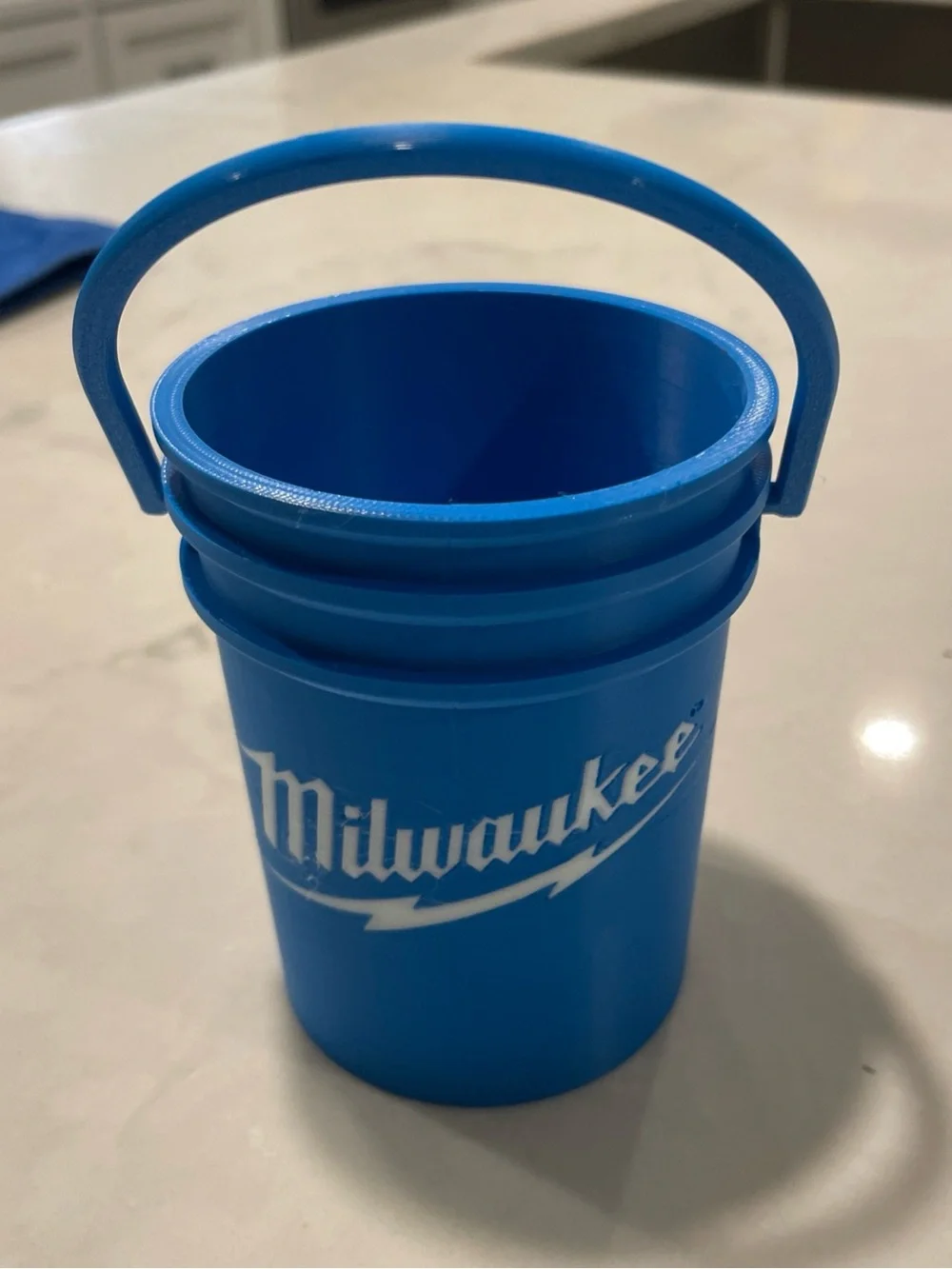 Milwaukee Blue Plastic Utility Bucket - Compact Handle Organizer